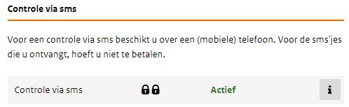 Uitleg controle via sms